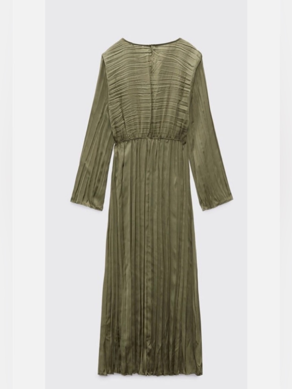 ZARA WRINKLE SATIN EFFECT CUT OUT MIDI DRESS (Customized) - Picture 3 of 12